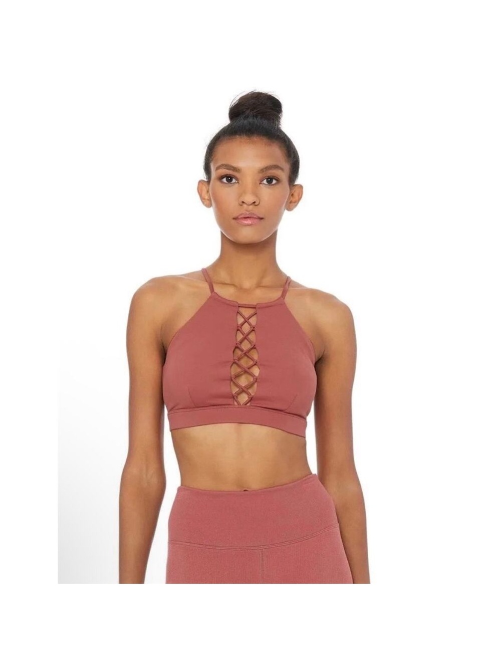 Alo Yoga Set | Halter Neck Sports Bra + High Waist Leggings